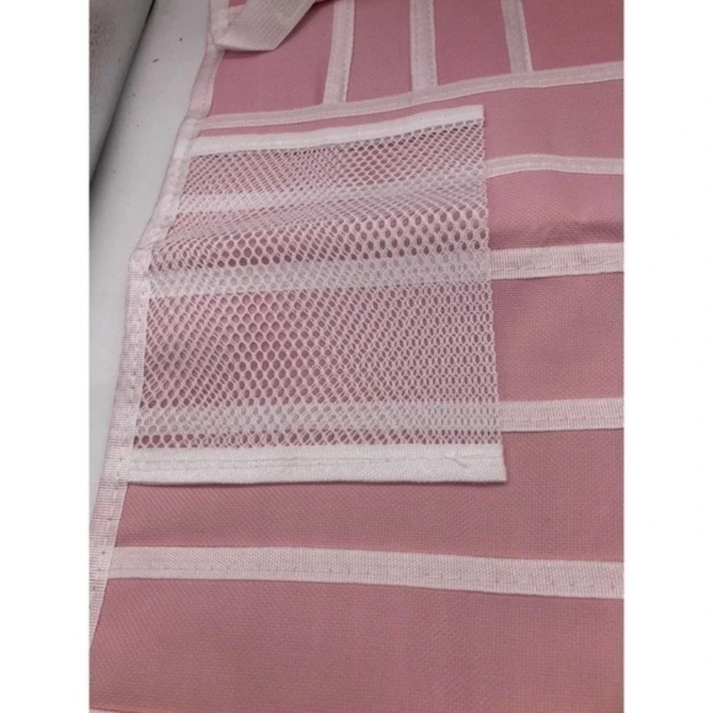 Multi-Pocket Hanging Book Bag Pink‎